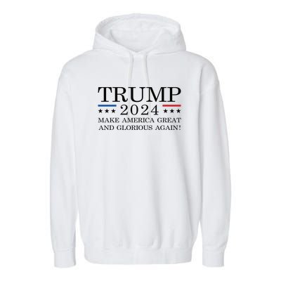 MAGAGA 2024 Magaga Make America Great And Glorious Again Trump 2024 Garment-Dyed Fleece Hoodie