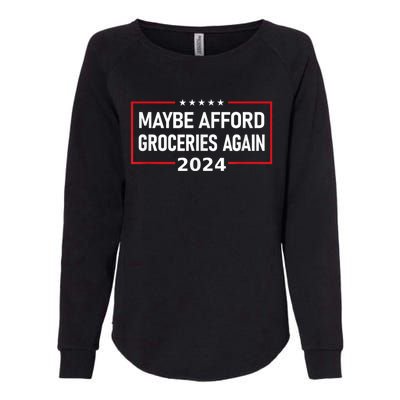 Maga 2024 Maybe Afford Groceries Again Retro Trump 2024 Womens California Wash Sweatshirt