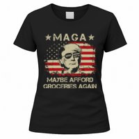 Maga 2024 Maybe Afford Groceries Again Retro Trump 2024 Women's T-Shirt