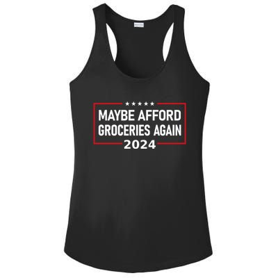 Maga 2024 Maybe Afford Groceries Again Retro Trump 2024 Ladies PosiCharge Competitor Racerback Tank