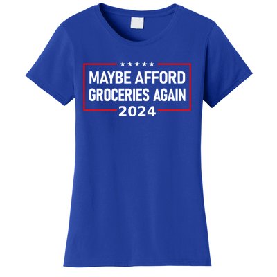 Maga 2024 Maybe Afford Groceries Again Retro Trump 2024 Women's T-Shirt