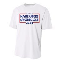 Maga 2024 Maybe Afford Groceries Again Retro Trump 2024 Performance Sprint T-Shirt