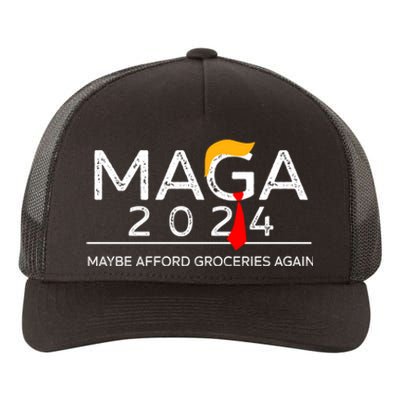 Maga 2024 Maybe Afford Groceries Again Retro Trump 2024 Yupoong Adult 5-Panel Trucker Hat