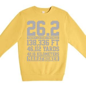 Marathon 262 Miles Running Runner Gift Premium Crewneck Sweatshirt