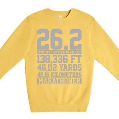 Marathon 262 Miles Running Runner Gift Premium Crewneck Sweatshirt