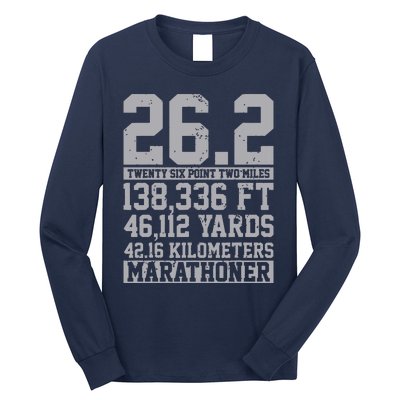 Marathon 262 Miles Running Runner Gift Long Sleeve Shirt