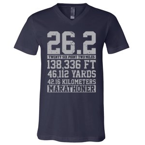 Marathon 262 Miles Running Runner Gift V-Neck T-Shirt