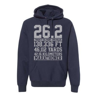 Marathon 262 Miles Running Runner Gift Premium Hoodie