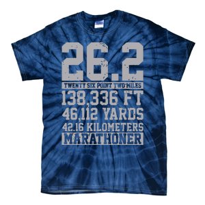 Marathon 262 Miles Running Runner Gift Tie-Dye T-Shirt