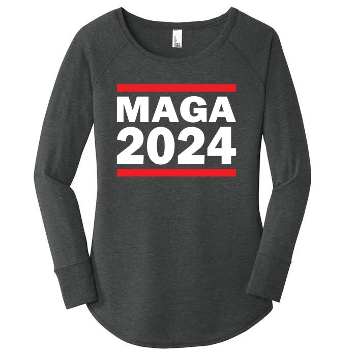 MAGA 2024 Women's Perfect Tri Tunic Long Sleeve Shirt