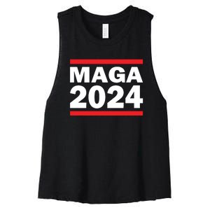 MAGA 2024 Women's Racerback Cropped Tank