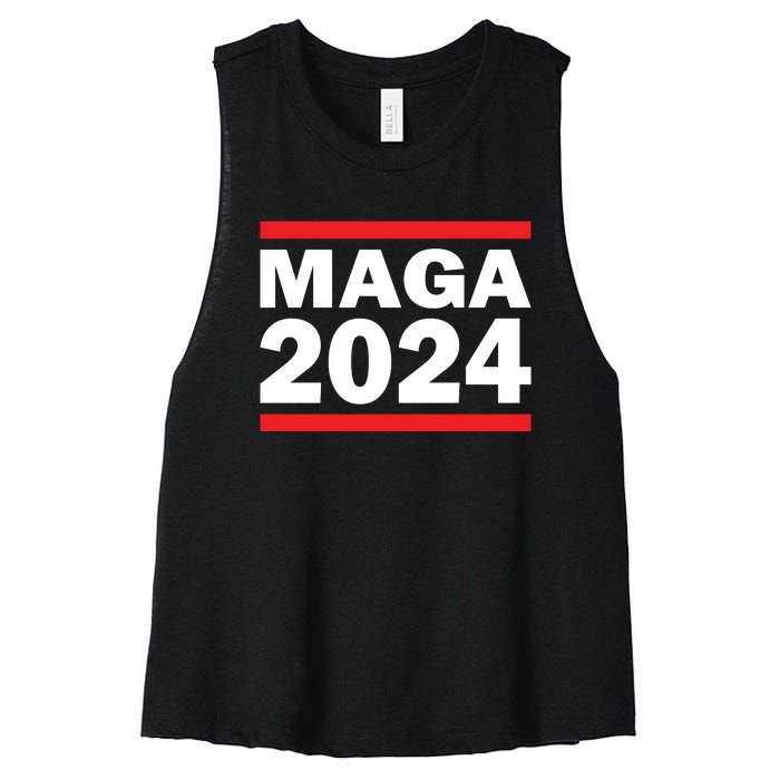 MAGA 2024 Women's Racerback Cropped Tank