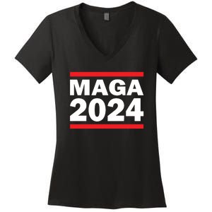 MAGA 2024 Women's V-Neck T-Shirt