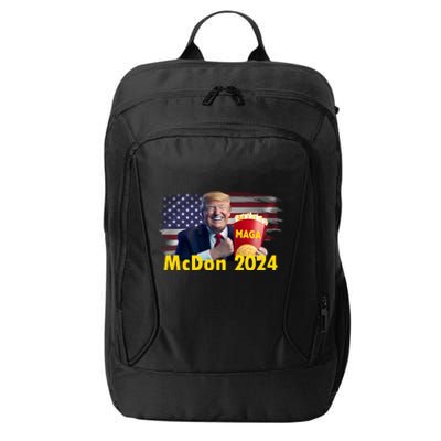 Mcdon 2024 Maga Donald Trump Fast Food French Fries City Backpack