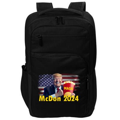 Mcdon 2024 Maga Donald Trump Fast Food French Fries Impact Tech Backpack