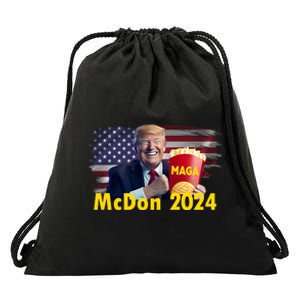 Mcdon 2024 Maga Donald Trump Fast Food French Fries Drawstring Bag