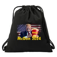 Mcdon 2024 Maga Donald Trump Fast Food French Fries Drawstring Bag