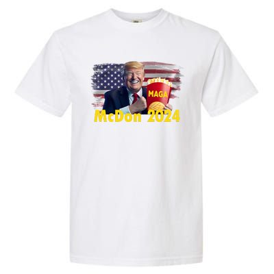 Mcdon 2024 Maga Donald Trump Fast Food French Fries Garment-Dyed Heavyweight T-Shirt