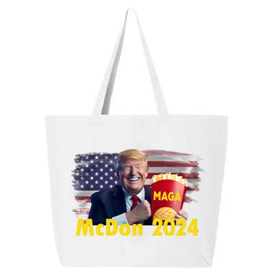 Mcdon 2024 Maga Donald Trump Fast Food French Fries 25L Jumbo Tote