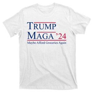 Maga 2024 Maybe Afford Groceries Again Retro T-Shirt