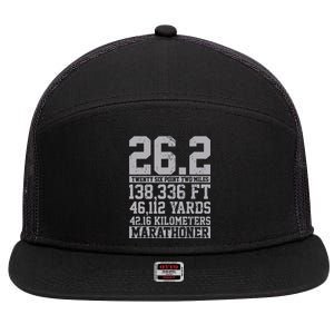 Marathon 262 Miles Running Runner Gift 7 Panel Mesh Trucker Snapback Hat