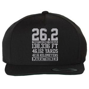 Marathon 262 Miles Running Runner Gift Wool Snapback Cap