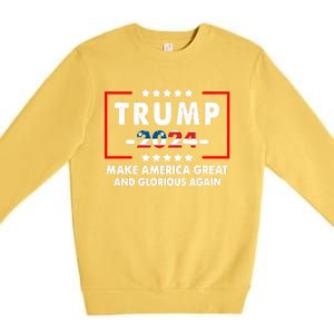 MAGAGA 2024 Make America Great And Glorious Again Trump Shirt Premium Crewneck Sweatshirt