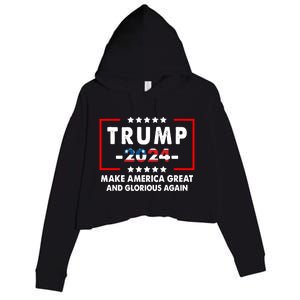 MAGAGA 2024 Make America Great And Glorious Again Trump Shirt Crop Fleece Hoodie