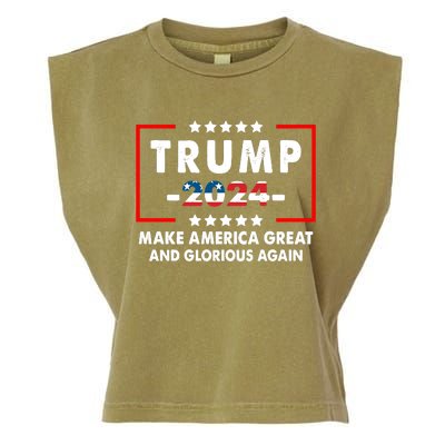 MAGAGA 2024 Make America Great And Glorious Again Trump Shirt Garment-Dyed Women's Muscle Tee