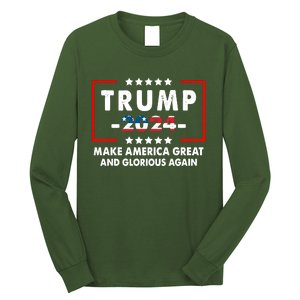 MAGAGA 2024 Make America Great And Glorious Again Trump Shirt Long Sleeve Shirt