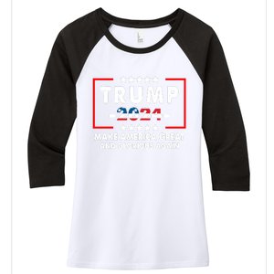 MAGAGA 2024 Make America Great And Glorious Again Trump Shirt Women's Tri-Blend 3/4-Sleeve Raglan Shirt