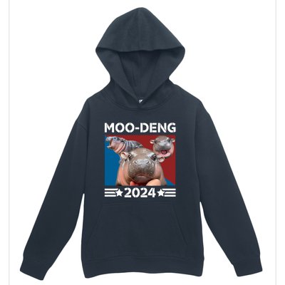 Moodeng 24 Political Baby Pigmy Hippo Moodeng 2024 Election Urban Pullover Hoodie