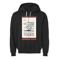 MacGregor 26M Sailboat Line Drawing Garment-Dyed Fleece Hoodie