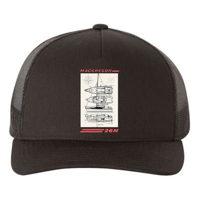 MacGregor 26M Sailboat Line Drawing Yupoong Adult 5-Panel Trucker Hat