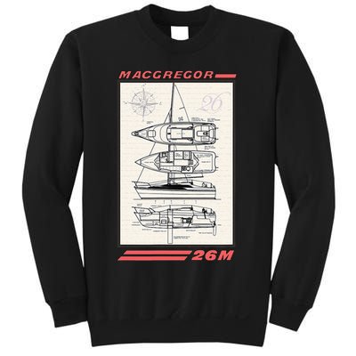 MacGregor 26M Sailboat Line Drawing Sweatshirt