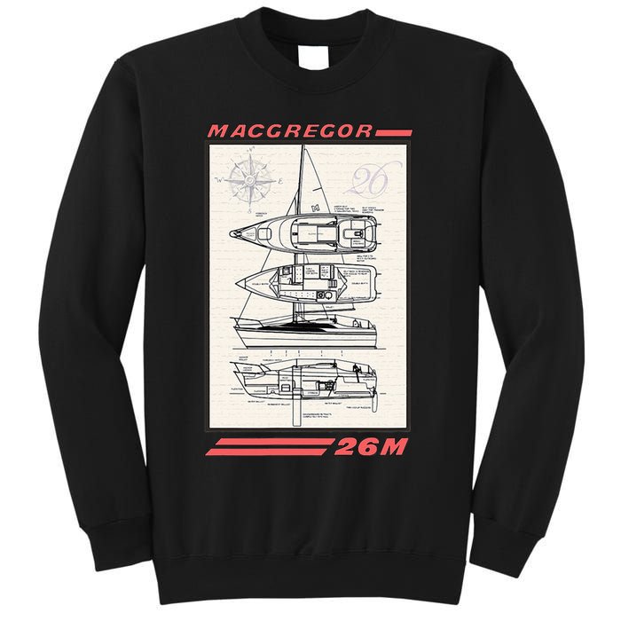 MacGregor 26M Sailboat Line Drawing Sweatshirt