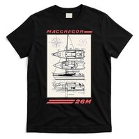 MacGregor 26M Sailboat Line Drawing T-Shirt