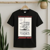 MacGregor 26M Sailboat Line Drawing T-Shirt