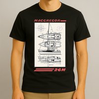 MacGregor 26M Sailboat Line Drawing T-Shirt