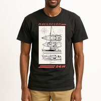 MacGregor 26M Sailboat Line Drawing Tall T-Shirt