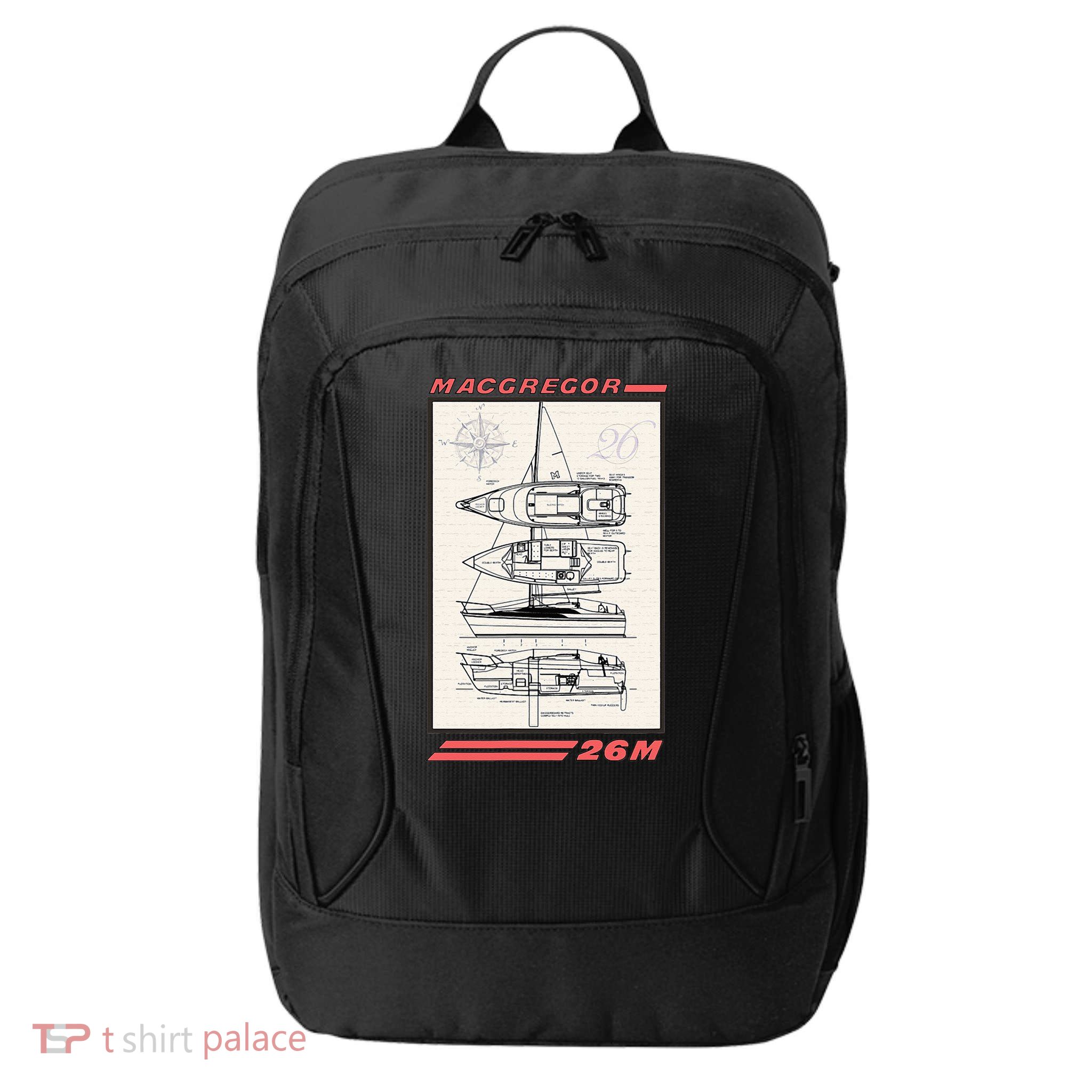 MacGregor 26M Sailboat Line Drawing City Backpack