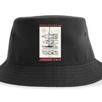 MacGregor 26M Sailboat Line Drawing Sustainable Bucket Hat