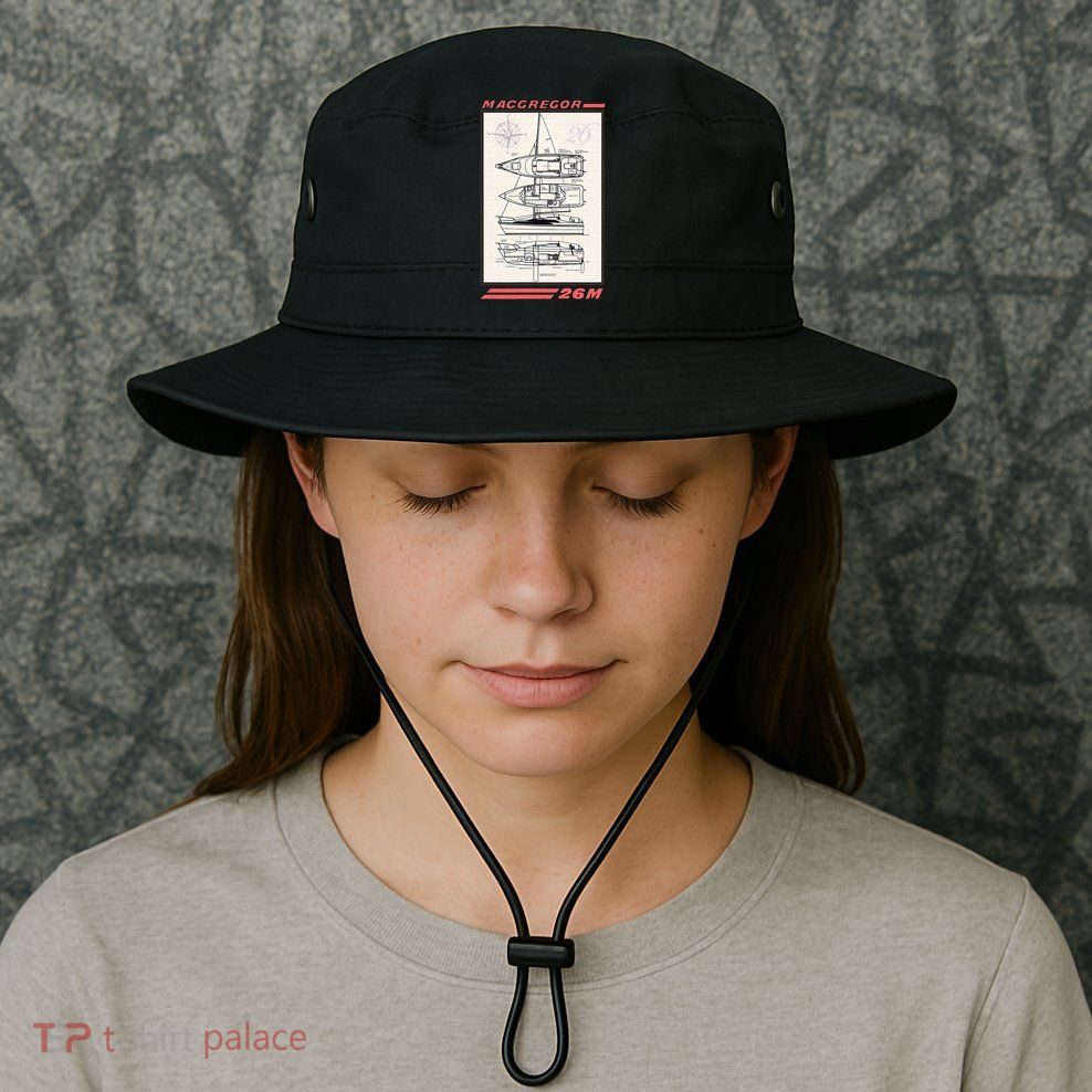 MacGregor 26M Sailboat Line Drawing Bucket Hat