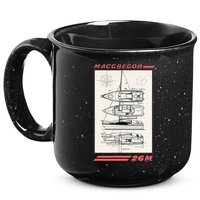 MacGregor 26M Sailboat Line Drawing 15oz Campfire Ceramic Mug