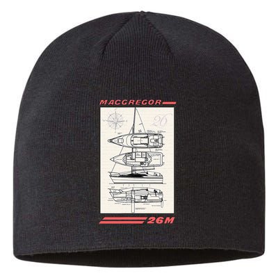 MacGregor 26M Sailboat Line Drawing Sustainable Beanie