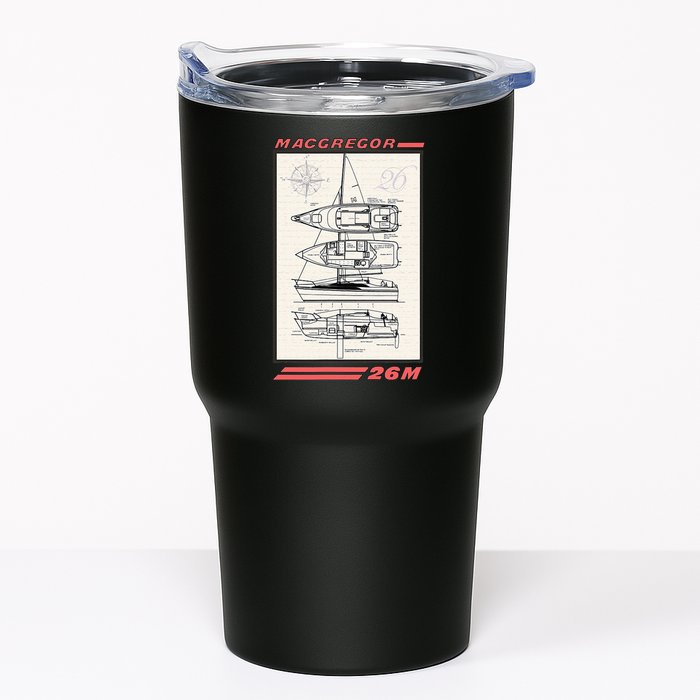 MacGregor 26M Sailboat Line Drawing Tumbler