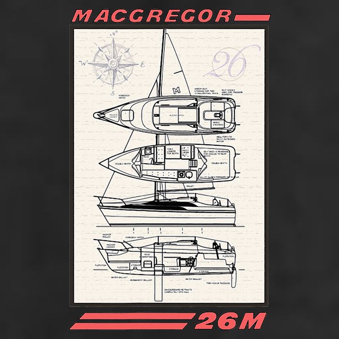 MacGregor 26M Sailboat Line Drawing Tumbler