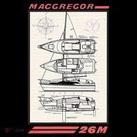 MacGregor 26M Sailboat Line Drawing Poster