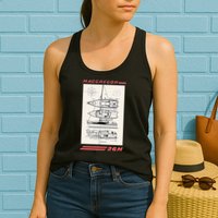 MacGregor 26M Sailboat Line Drawing Womens Tank Top