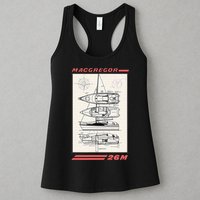 MacGregor 26M Sailboat Line Drawing Womens Tank Top